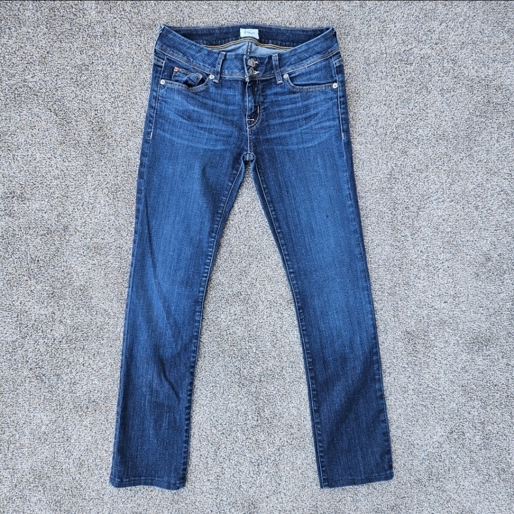 Hudson Ginny Crop Straight Jeans Dark Wash Denim Slight Stretch Women's Size 27